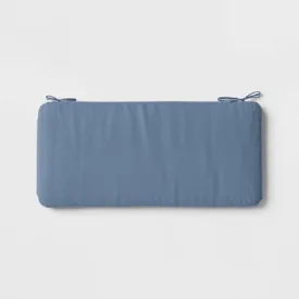 17"x37" Outdoor Bench Cushion Quilted Blue - Room Essentials