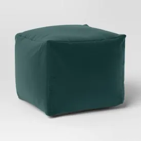 18"x15" Outdoor Patio Pouf Fern Shower Green - Room Essentials