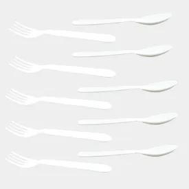 2422 Dinnerware Cutlery Premium Plastic Spoon And Fork Set - 10 pcs