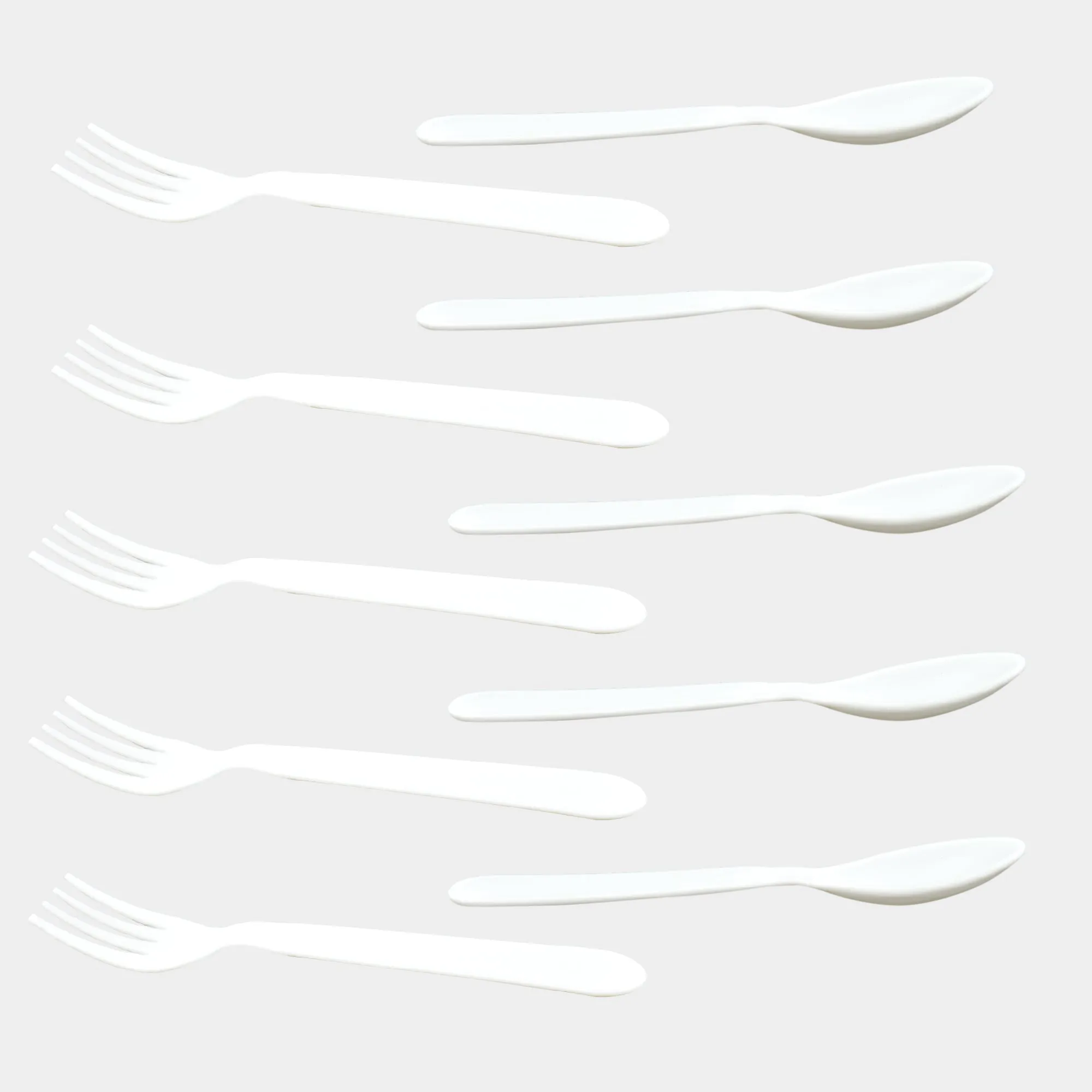 2422 Dinnerware Cutlery Premium Plastic Spoon And Fork Set - 10 pcs