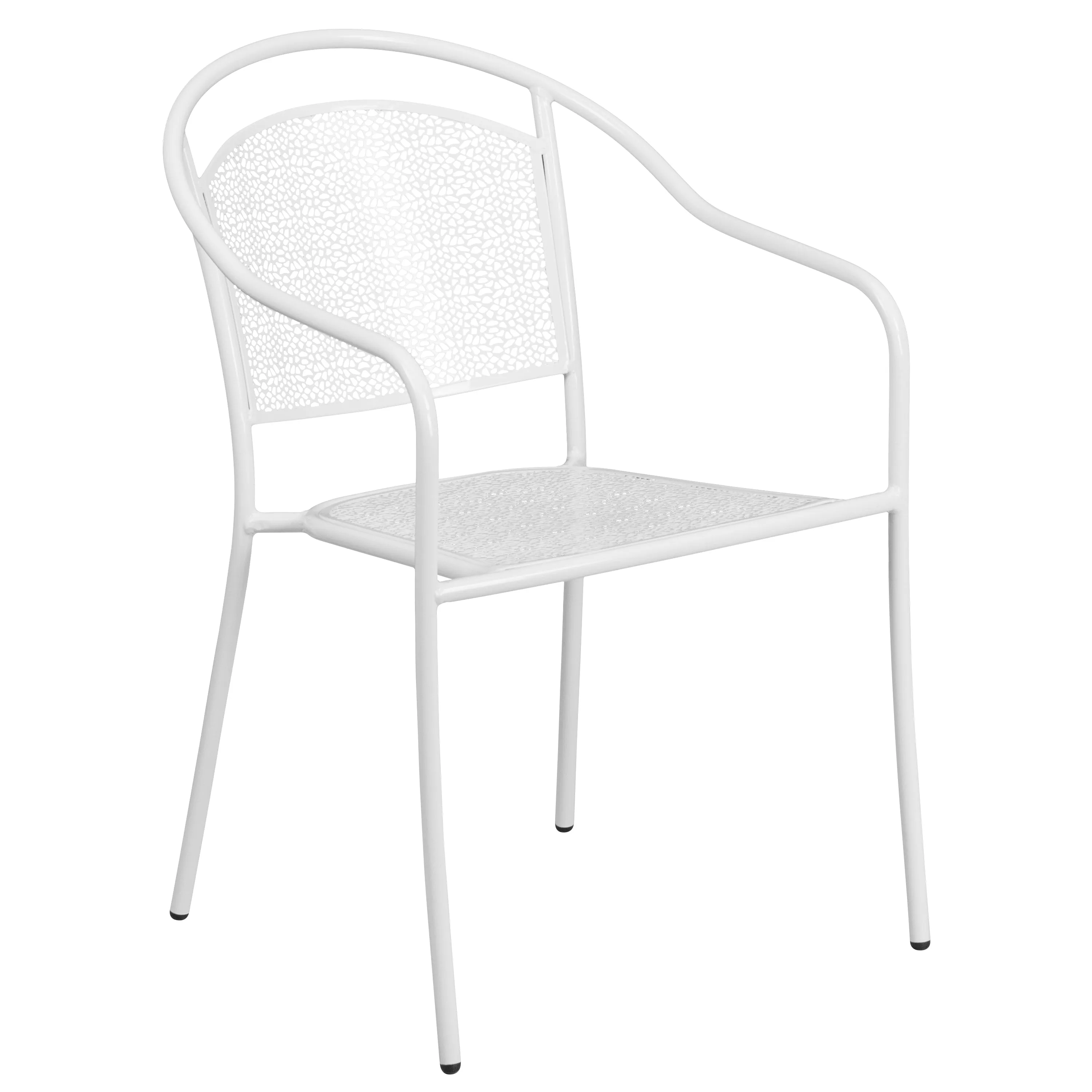 30RD White Fold Patio Set CO-30RDF-03CHR2-WH-GG
