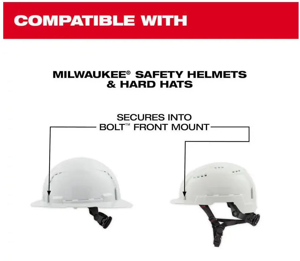 48-73-1410 Milwaukee Bolt Eye Visor - Clear Dual Coat Lens (Compatible with Milwaukee Safety Helmets & Hard Hats))