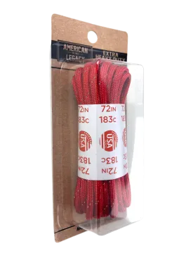 American Legacy ® Reflexall ® Extra Heavy Duty 550 Paracord Laces | Red Reflective