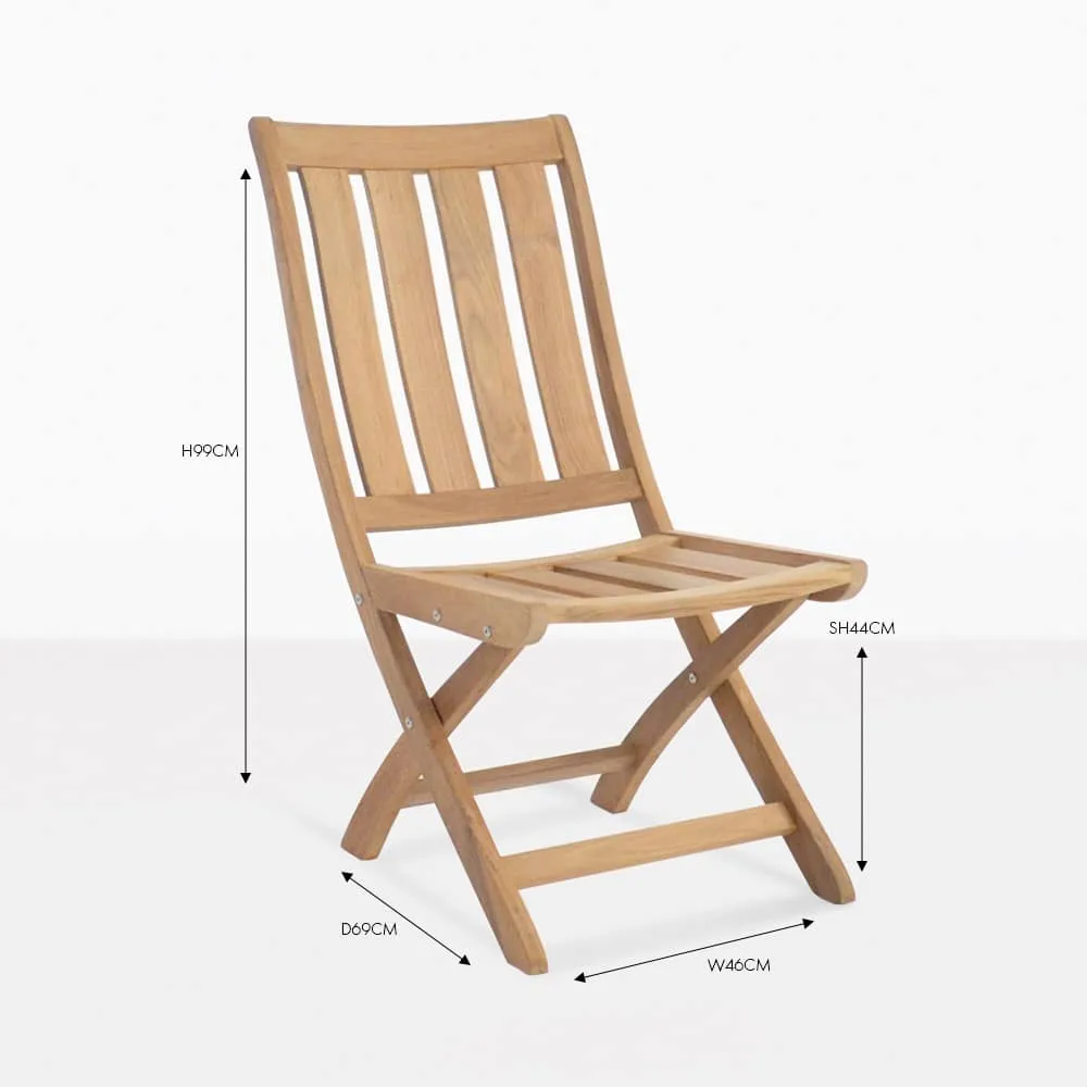 Bella Teak Folding Dining Side Chair