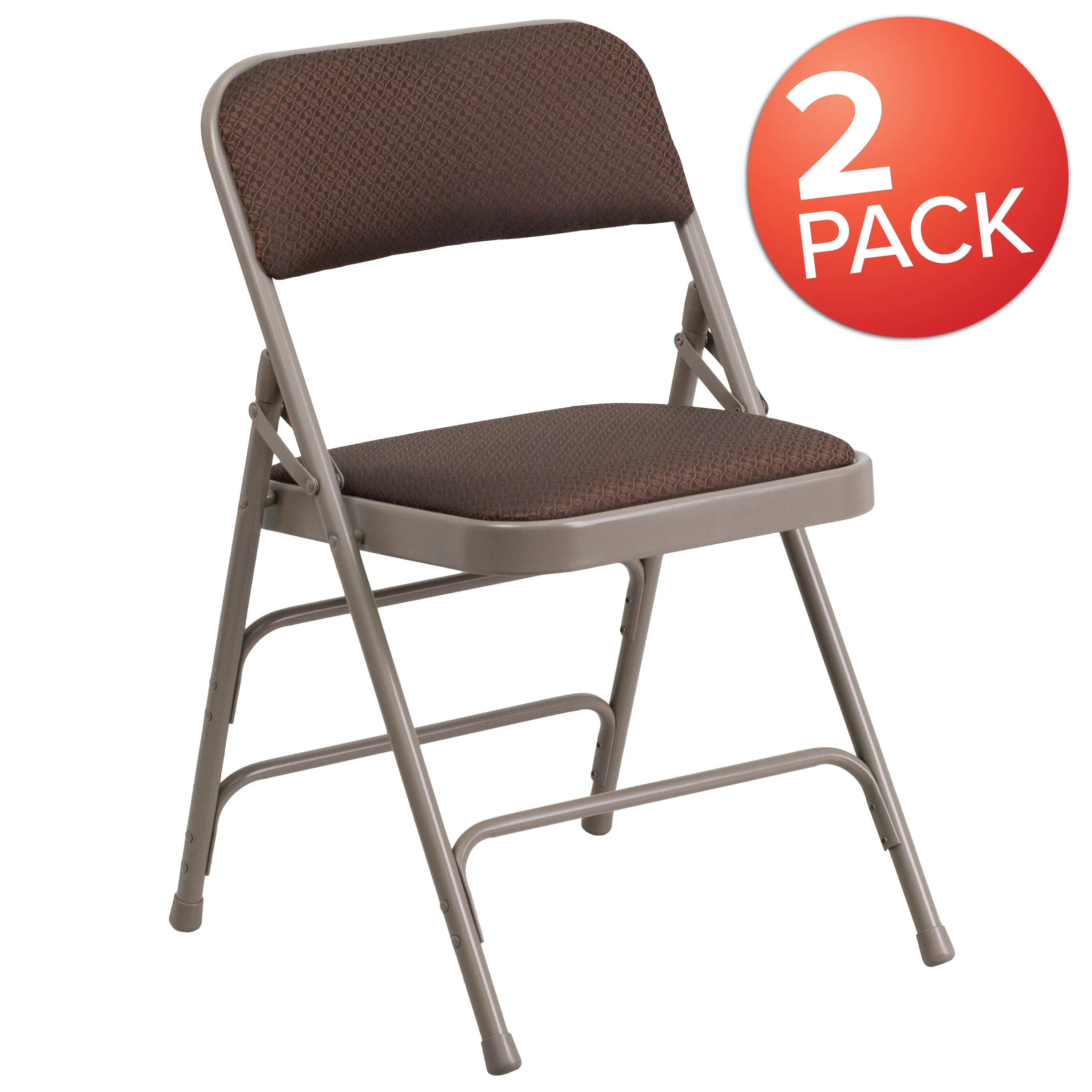 Brown Fabric Metal Chair 2-AW-MC309AF-BRN-GG