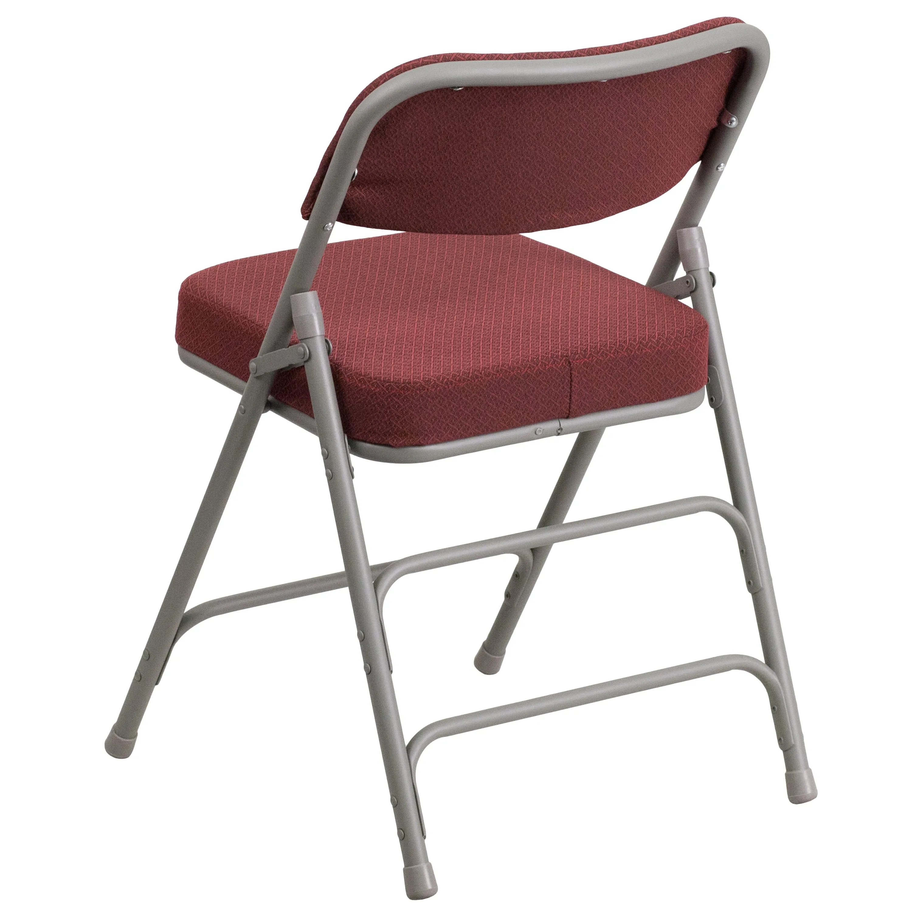 Burgundy Fabric Folding Chair 2-AW-MC320AF-BG-GG