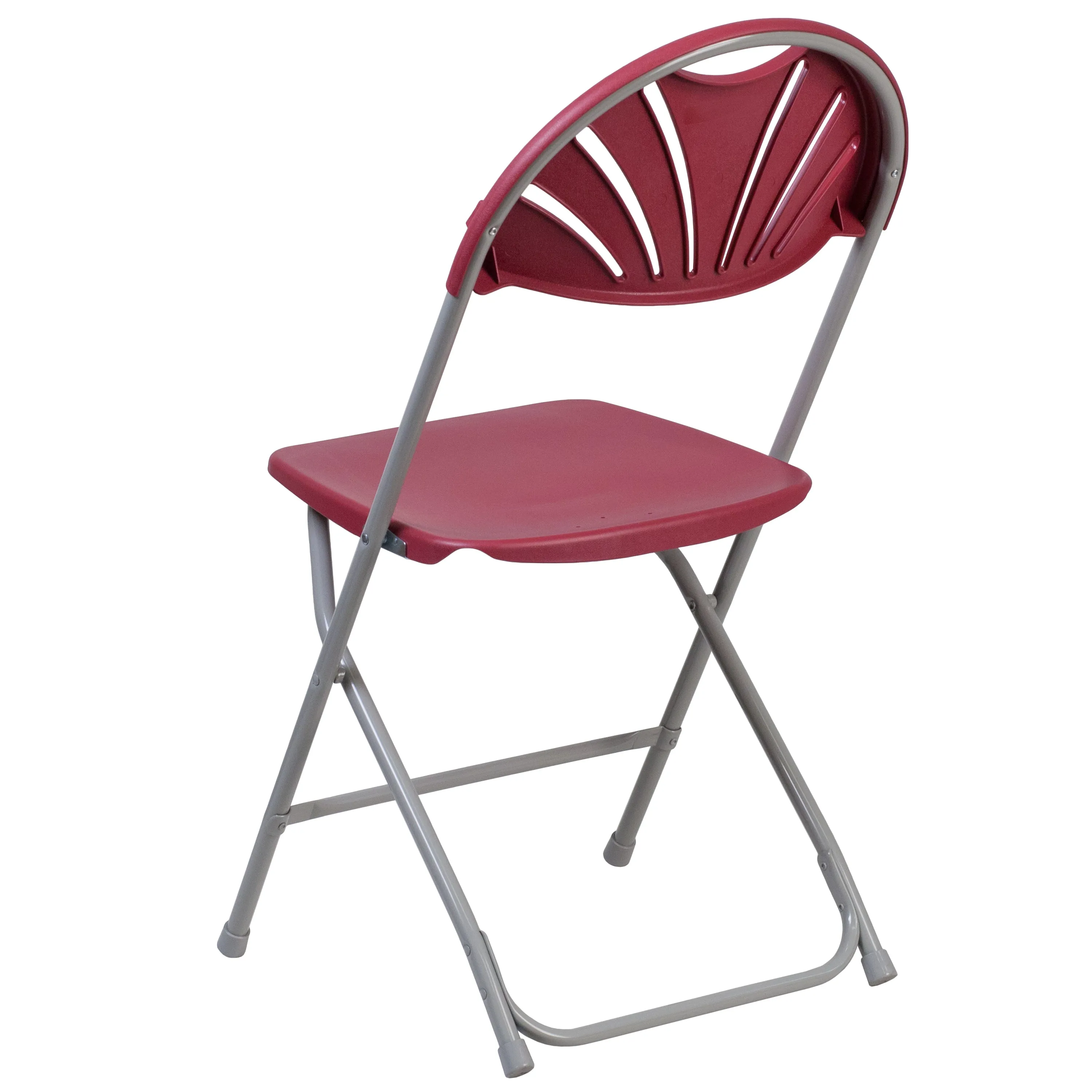 Burgundy Plastic Folding Chair 2-LE-L-4-BUR-GG