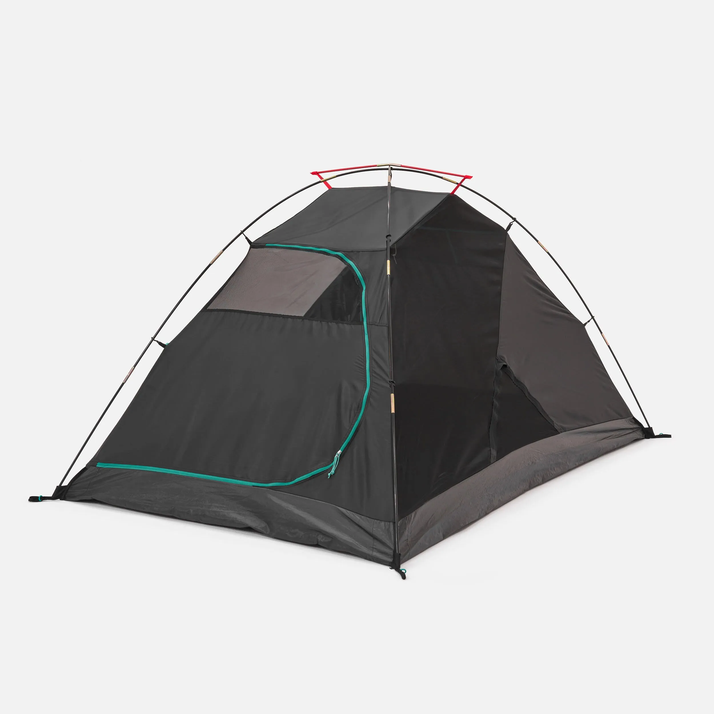 Camping tent 2-person Quechua Fresh & Black MH100, white/gray/blue