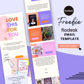 Colorful Flodesk Email Template Freebie With Upsell - Candyjay