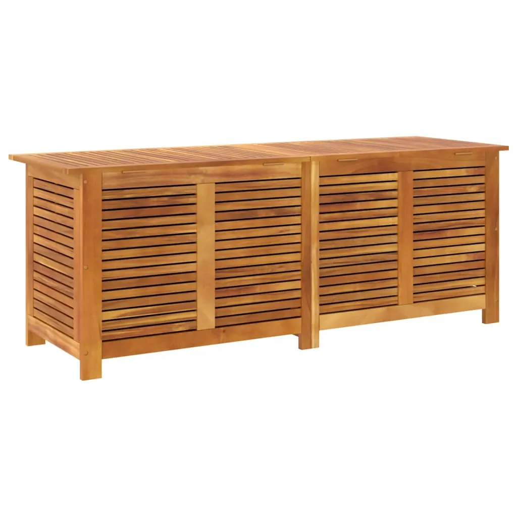 Garden Storage Box with Louver 150x50x56 cm Solid Wood Acacia