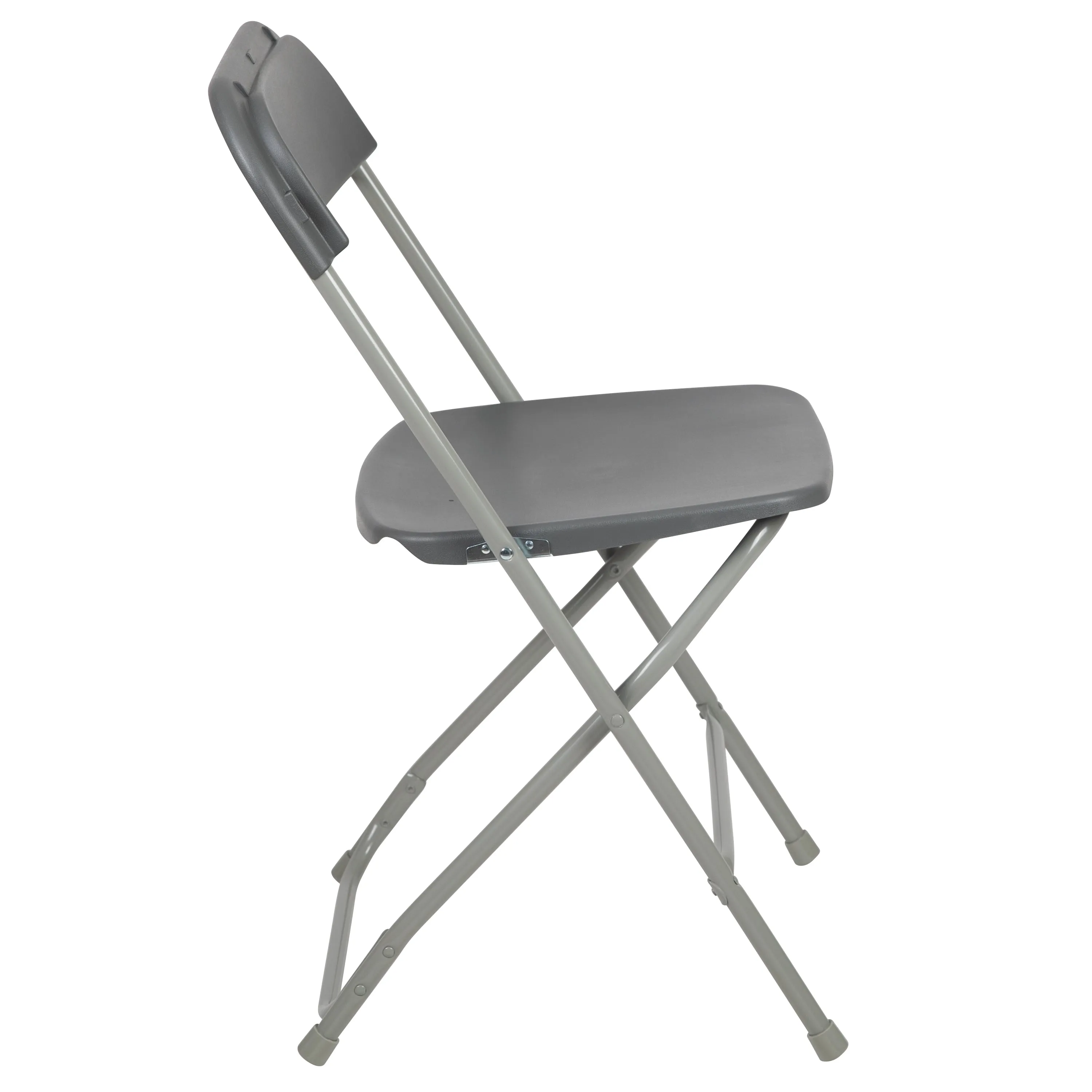 Grey Plastic Folding Chair 2-LE-L-3-GREY-GG