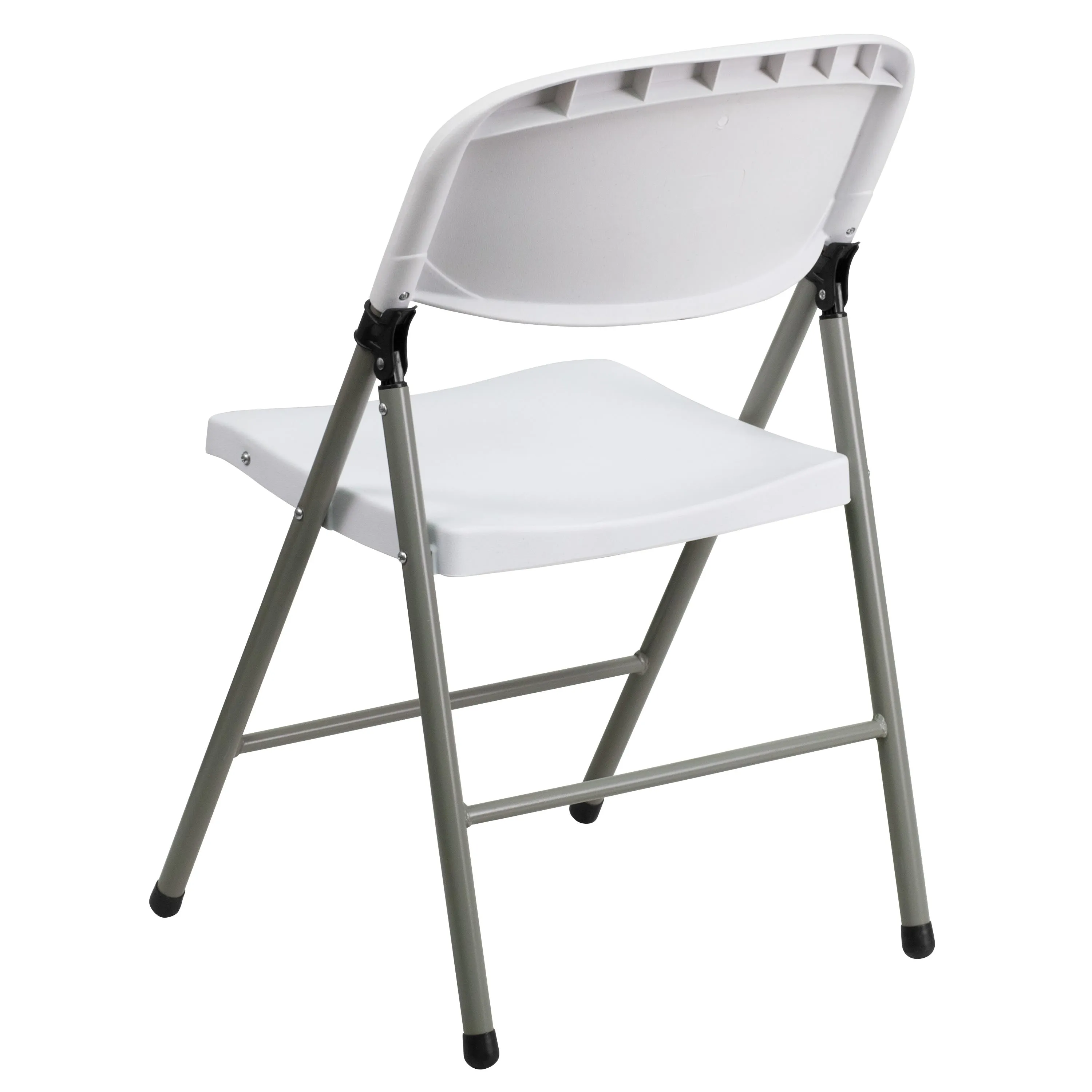 HERCULES Series 330 lb. Capacity Plastic Folding Chair with Gray Frame