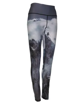 Jagged Edge Mountain Print Patterned All Sport Leggings