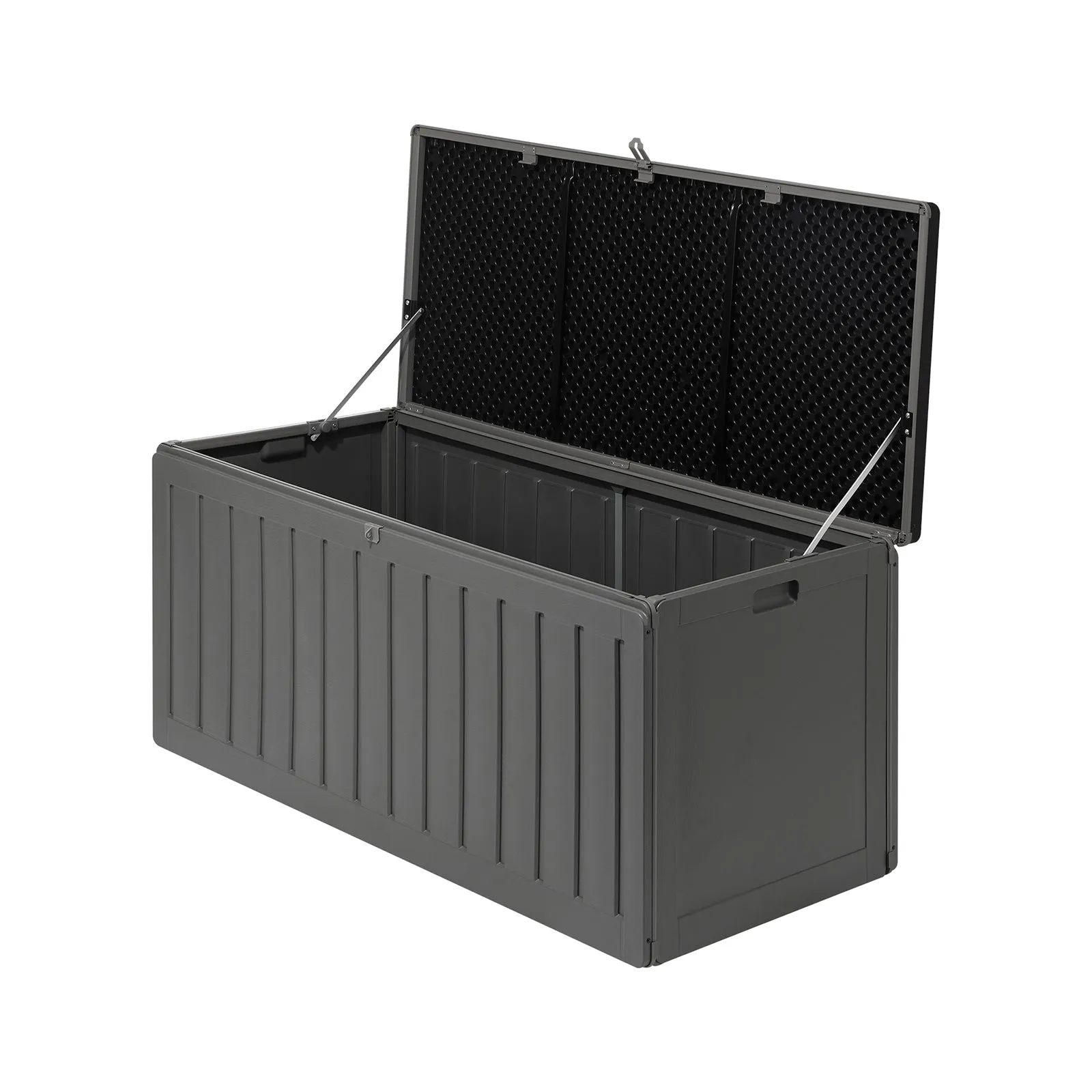 Livsip Outdoor Storage Box Bench 490L Cabinet Container Garden Deck Tool Grey