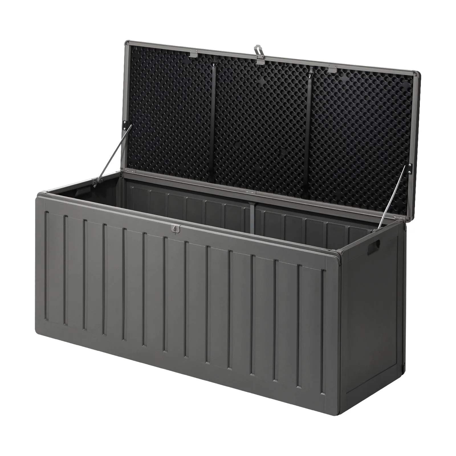 Livsip Outdoor Storage Box Bench 490L Cabinet Container Garden Deck Tool Grey