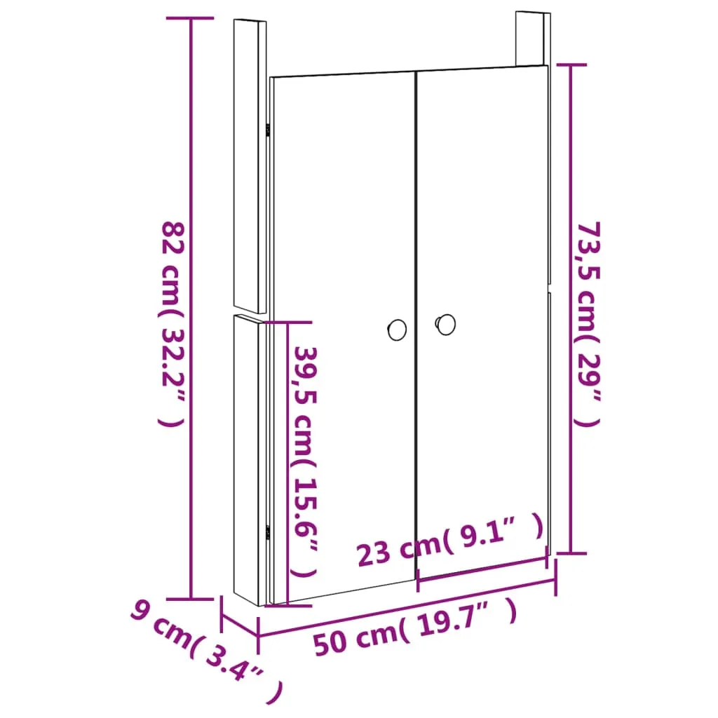 Outdoor Kitchen Doors 50x9x82 cm Solid Wood Pine