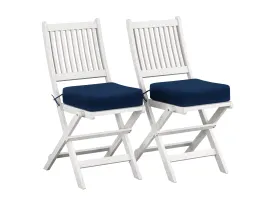 Outdoor Wood Folding Chairs, Set of 2