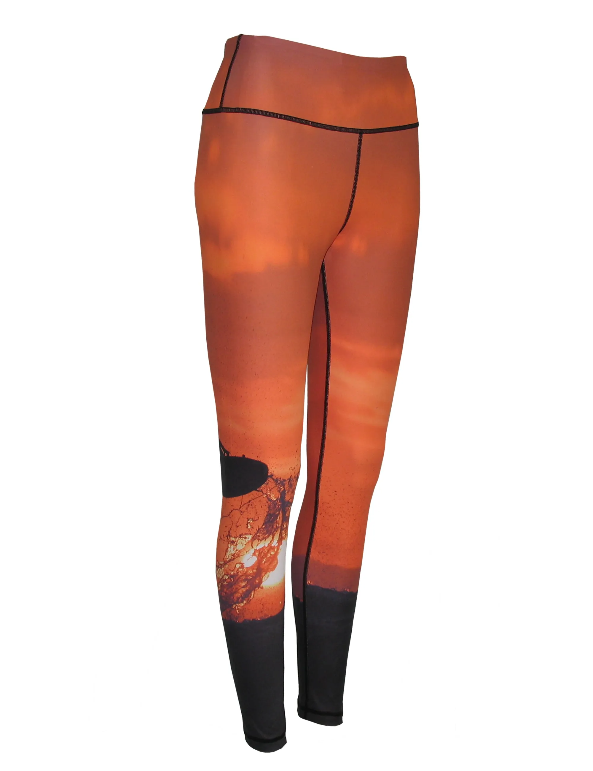 Sunset Surfer Ocean Print Patterned All Sport Leggings