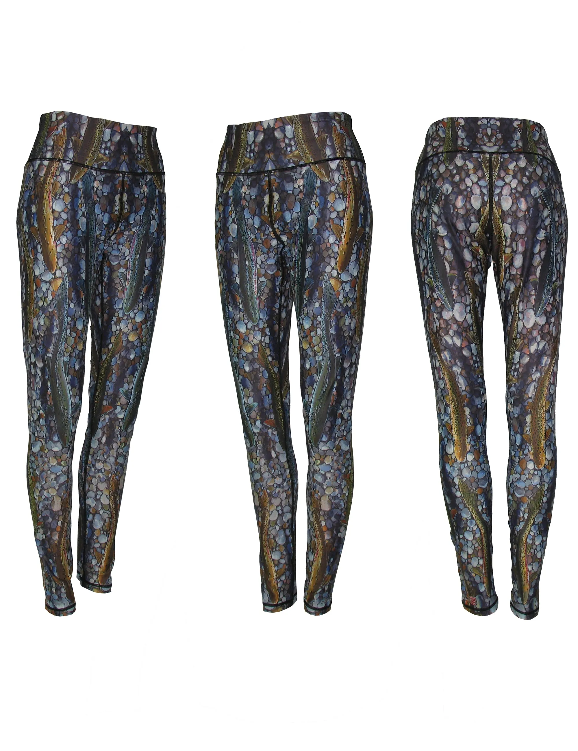 Trout Dreams Fish Print Patterned All Sport Leggings