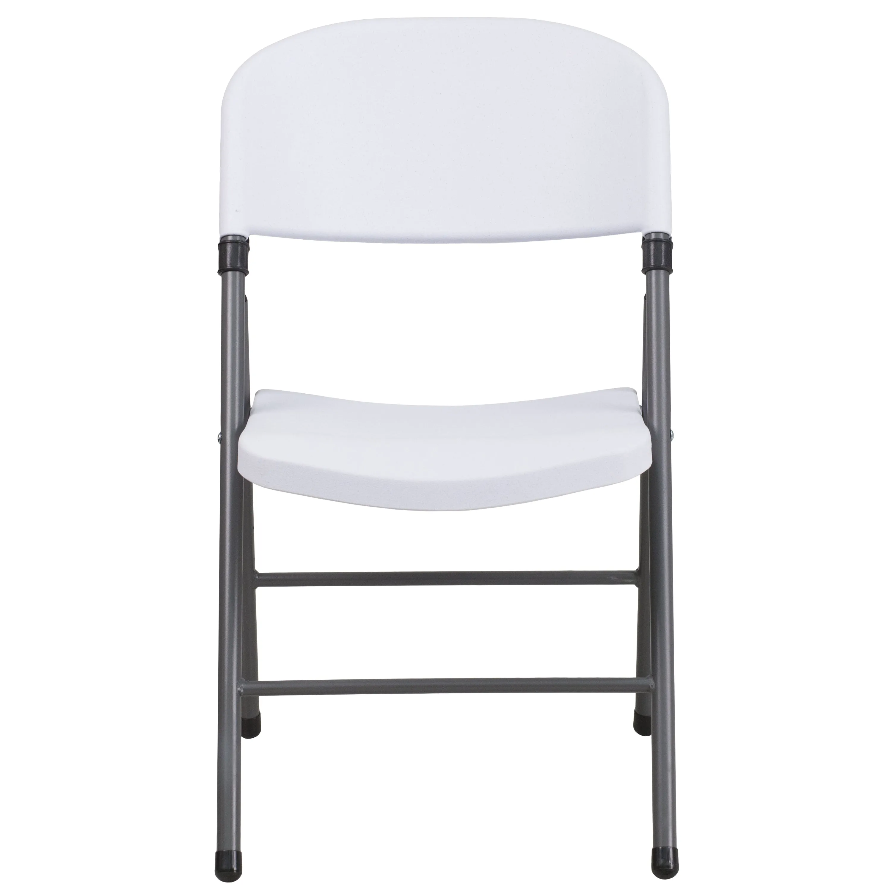 White Plastic Folding Chair 2-DAD-YCD-50-WH-GG