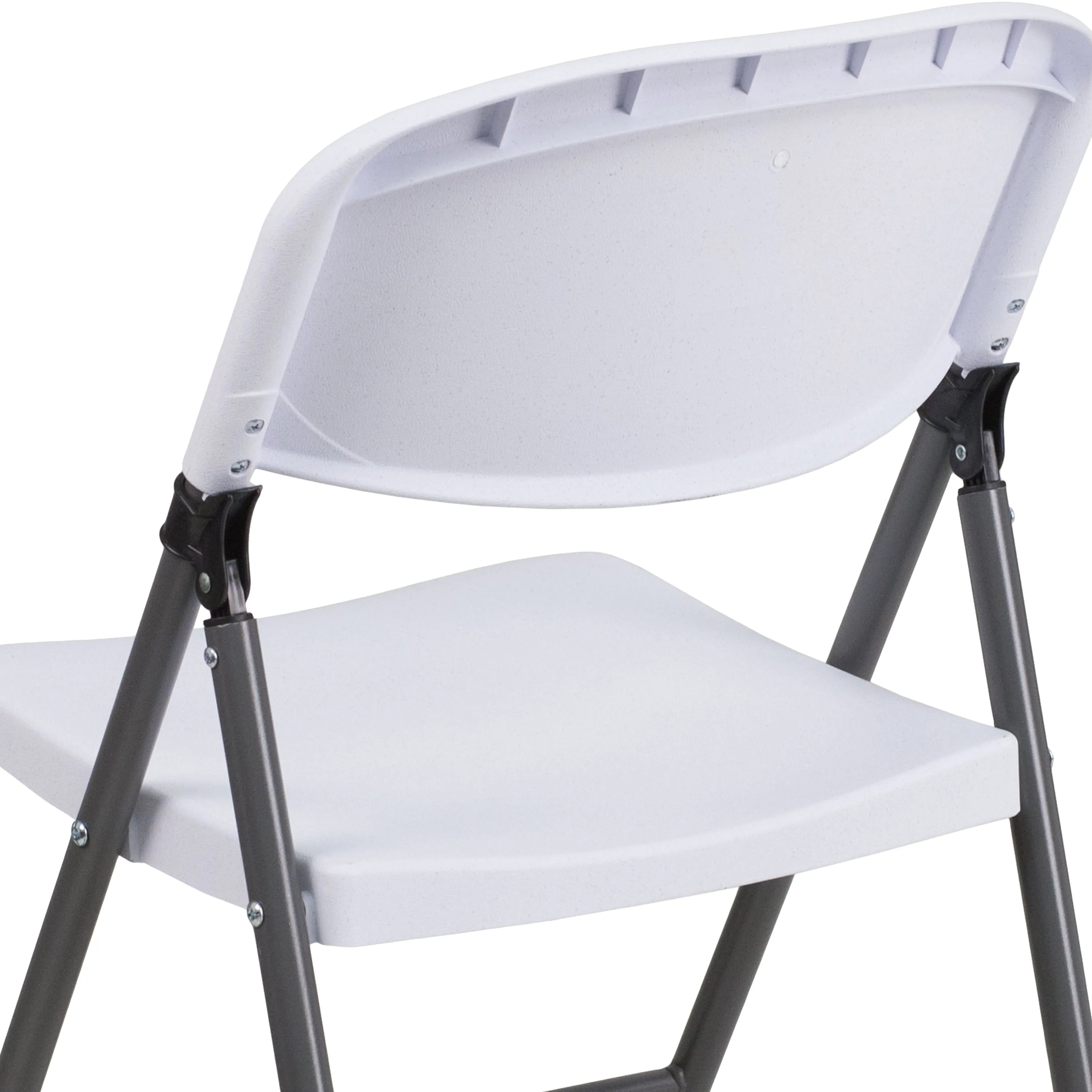 White Plastic Folding Chair 2-DAD-YCD-50-WH-GG