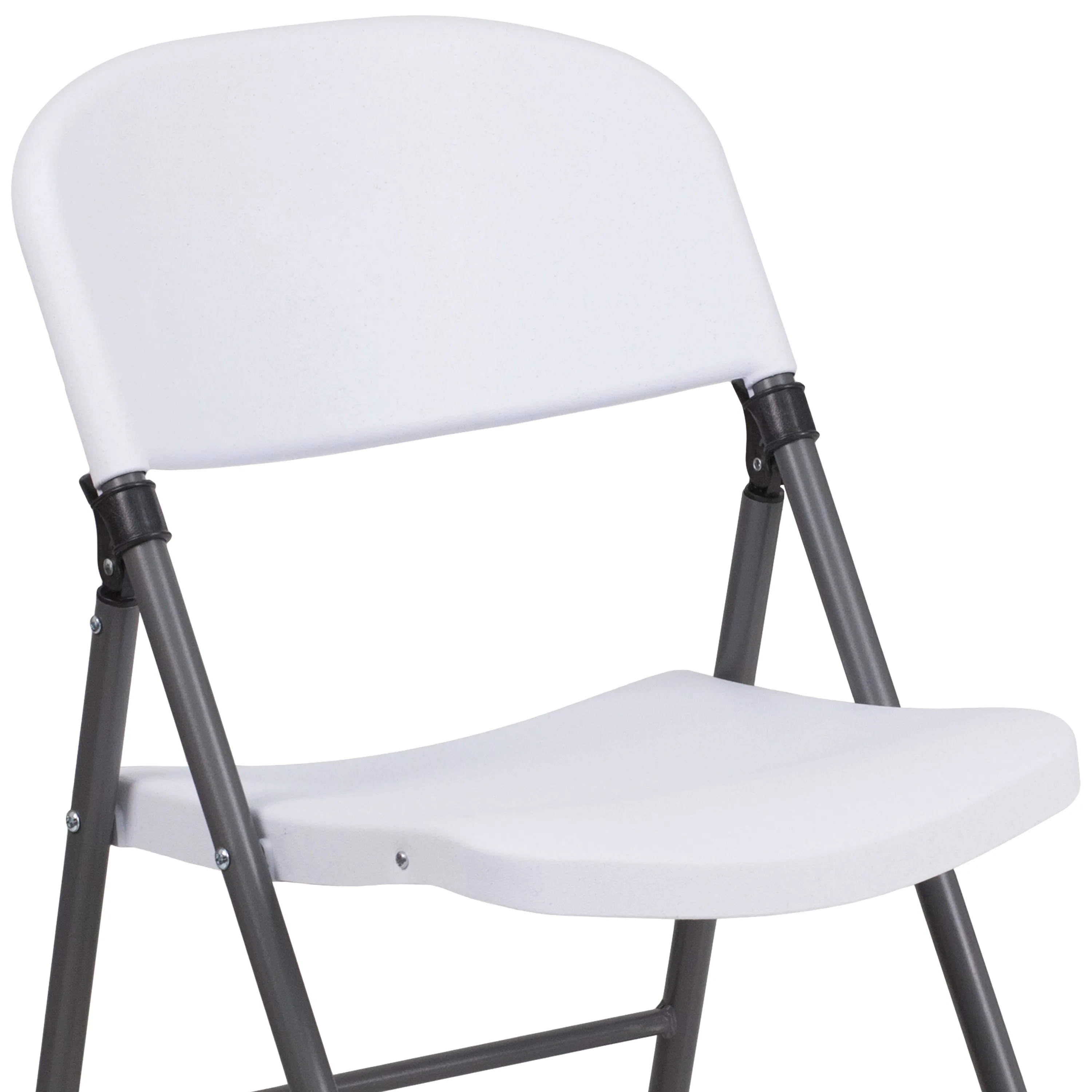 White Plastic Folding Chair 2-DAD-YCD-50-WH-GG